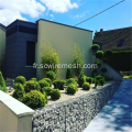 Panier de gabion en fil soudé vert / blanc PVC